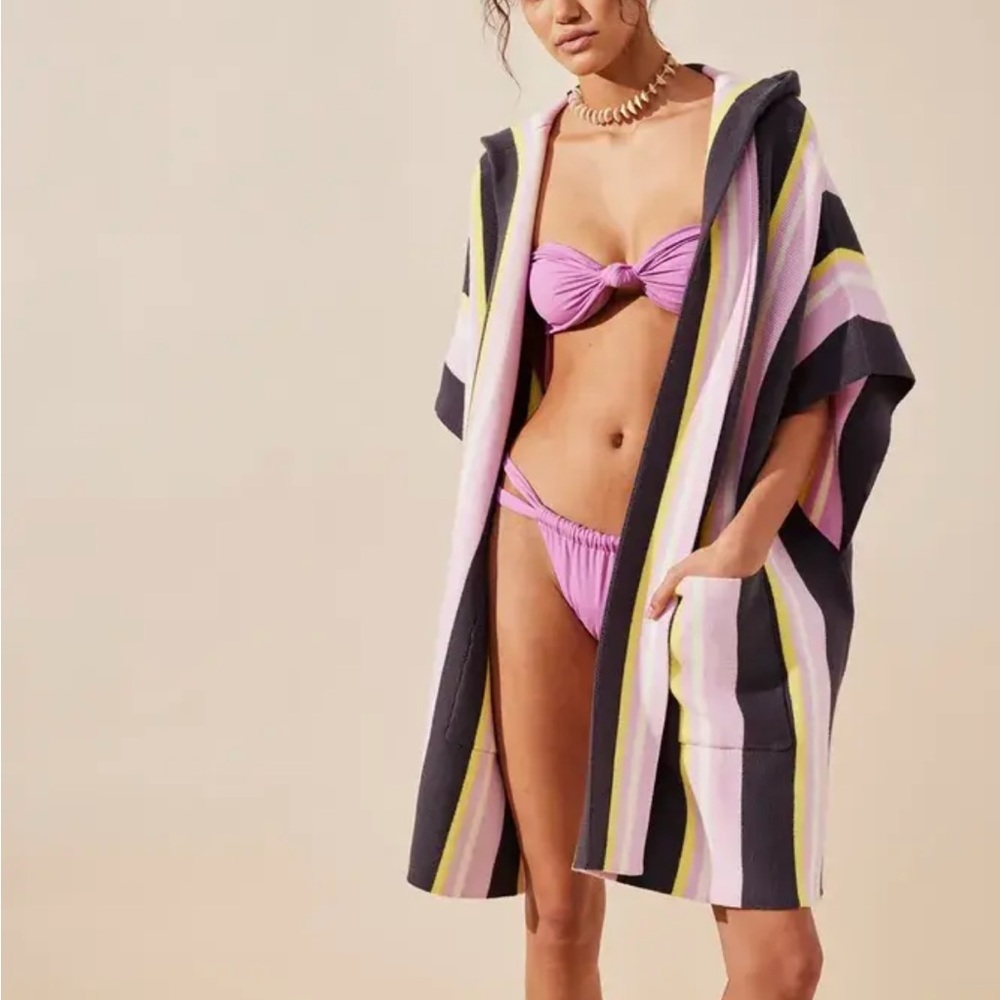NWOT All I Need stripe hooded kimono poncho by Free People in One Size